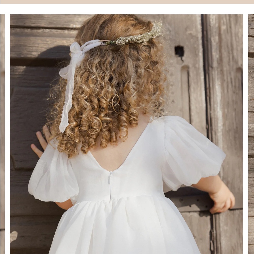 Noralee White Puff Sleeve Dress for Kids